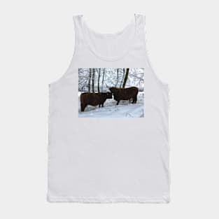 Scottish Highland Cattle Cow and Calf 1626 Tank Top